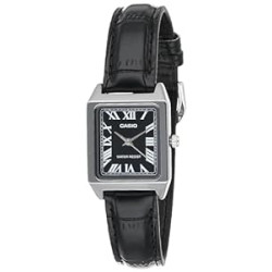 Casio LTP-V007L-1B Women's Rectangular Leather Strap