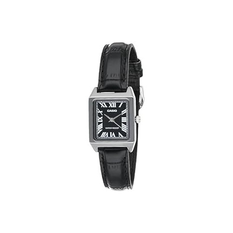 Casio LTP-V007L-1B Women's Rectangular Leather Strap