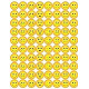 240 Stickers - 1/2 Inch, 3 Sheets, Yellow