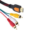 HDMI Male to 3 RCA Male 1080P Video Audio AV Adapter Cable
