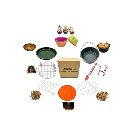 8 PCS Healthy Ceramic Air Fryer XL Accessories Set