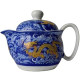 Teapot Blue China Porcelain 12oz Dragon