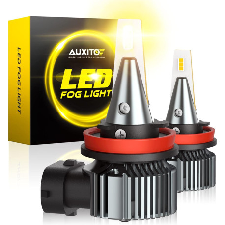 H8 H11 H16 LED Fog Light Bulbs, 3000K Amber Yellow