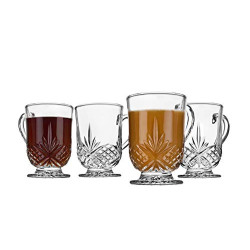 Hot Water Glass Cups - Dublin Collection, Set of 4, 10 fluid ounces