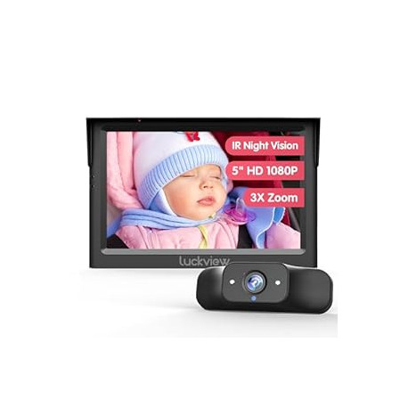 Baby Car Camera, 5'' 1080P Mirror Monitor