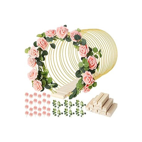 15 Pcs Metal Floral Centerpiece Table Decorations Hoop Centerpiece