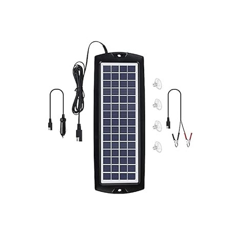 Car Battery Trickle Charger & Maintainer 12V Solar Panel Power Kit