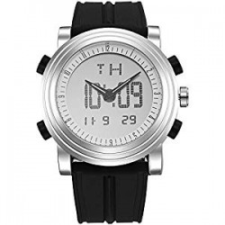 Analog Digital Sport Watches with Alarm Stopwatch LED Backlight and Rubber Strap