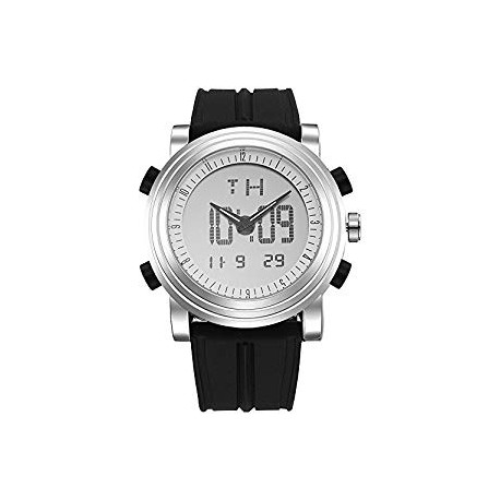 Analog Digital Sport Watches with Alarm Stopwatch LED Backlight and Rubber Strap