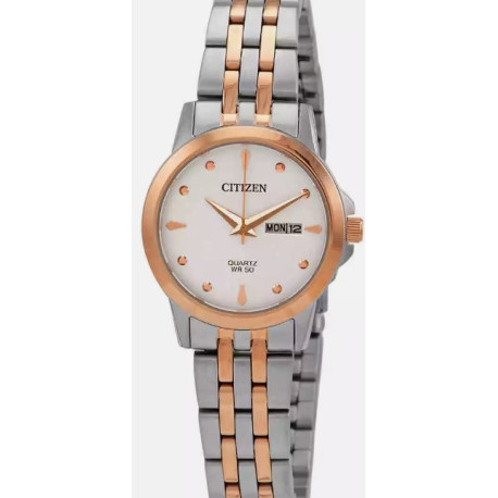 Citizen Quartz Silver Dial Two-tone Ladies Watch