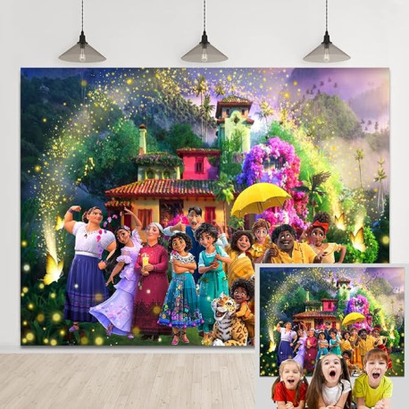 7x5ft Magic Movie Birthday Party Backdrop