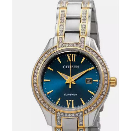 Citizen Silhouette Crystal Blue Dial Ladies Watch