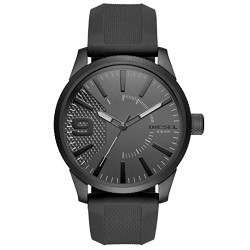 Diesel Rasp Stainless Steel and Silicone Three-Hand Analog Men's Watch
