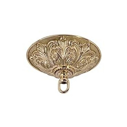 Antique Style Polished Brass Canopy Kit, 5 1/2" Dia