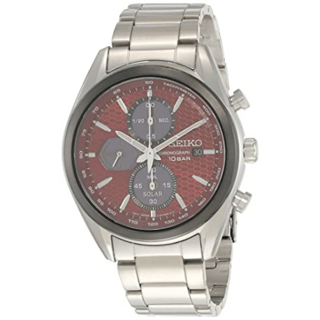 Seiko Herren-Uhr Quarz Edelstahl mit Silikonband