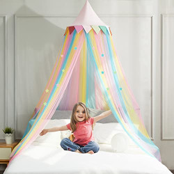 Bed Canopy for Girls Kids Princess Round Dome