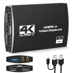 Capture Card USB 3.0, 4K HDMI Video Capture Card to USB/Type-C