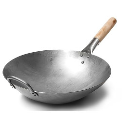 Traditional Hand Hammered Carbon Steel Pow Wok