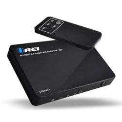 Ultra HD HDMI 4 x 1 Switcher 18G Audio Extractor IR Remote