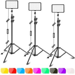 Photography Lighting Kit Dimmable 5600K USB Led Video Studio Streaming Lights