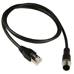 Pack 2 of 3 Meter M12 to RJ45 ethernet Cable