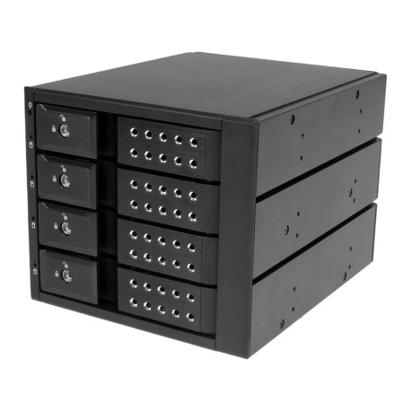 4 Bay Aluminum Trayless Hot Swap Mobile Rack Backplane
