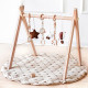 Wooden Baby Play Gym with Mat