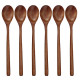 Wooden Spoons, 6 Pieces 9 Inch Wood Soup Spoons