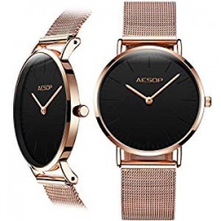 Women's Rose Gold Quartz Watch Gift Set Waterproof Lady Watch
