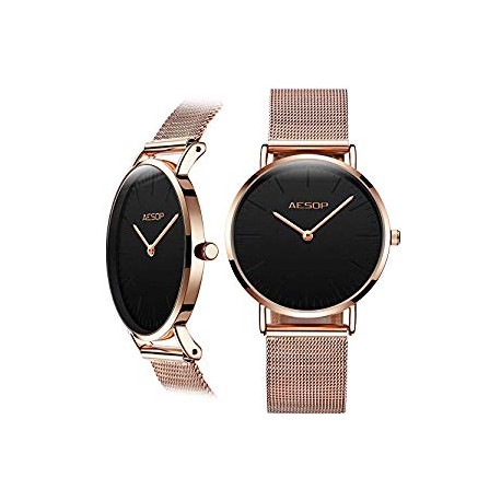 Women's Rose Gold Quartz Watch Gift Set Waterproof Lady Watch