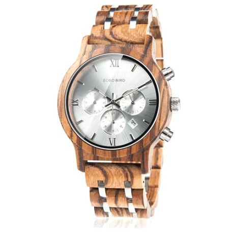 Mens Wooden Watches Luxury Wood Metal Strap