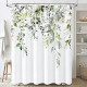 Plant Shower Curtain, Floral Fabric Shower Curtain Se