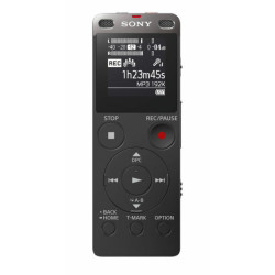 Sony ICD-UX560 4GB Stereo Digital Voice Recorder Black w/ microphone
