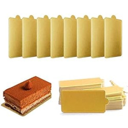 Mini Square Golden Cardboard Cake Base,Single Cupcake Container 100PCS