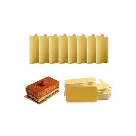 Mini Square Golden Cardboard Cake Base,Single Cupcake Container 100PCS