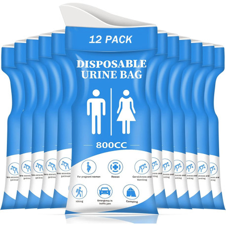 Disposable Urine Bag, 12/24 PCS Pee Bags