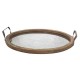 Brown Oval Wood Serving Tray