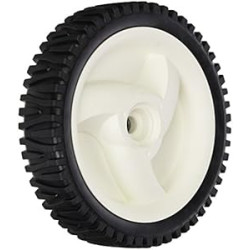 Semi Pneumatic Lawn Mower Wheels Black 8 inch