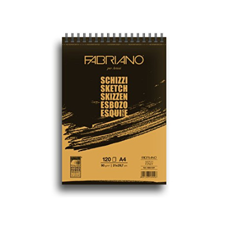 Schizzi Sketch Pad, 90 gsm, 8" x 11", 120 Sheets, White