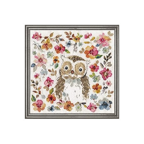 Crafts Watercolor Owl Counted Cross Stitch Kit, White