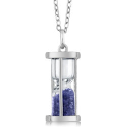 925 Sterling Silver Hourglass Pendant