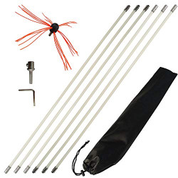 20 Feet Rotary System Flexible Rods Kit Drill Powered
