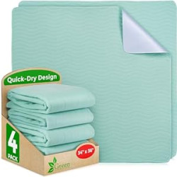 Toddler Mattress Pads for Bed, Sofa, Floor (Pack of 4 - 34x36)