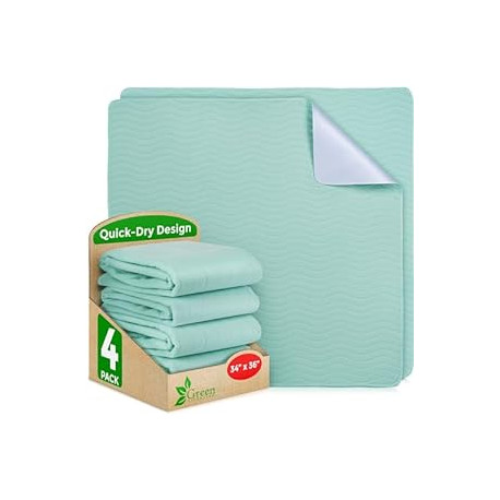 Toddler Mattress Pads for Bed, Sofa, Floor (Pack of 4 - 34x36)