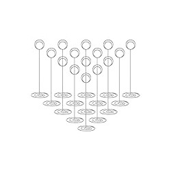 36 Pieces 8.75 Inch Tall Table Number Holders Silver