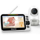Baby Monitor with 29-Hour Battery, 5" Large Split-Screen