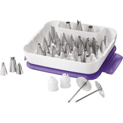 Piping Tip Set for Cake & Cupcake Decorating, 55-Piece with Carrying Case
