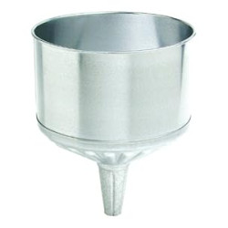 Galvanized Steel Tractor Funnel - 8 qt, Silver