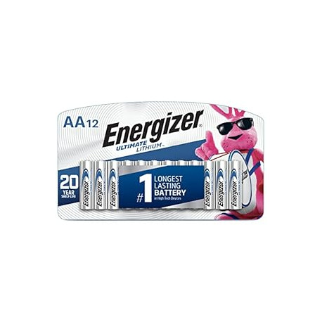 Energizer AA Batteries, Ultimate Double A Battery Lithium, 12 Count