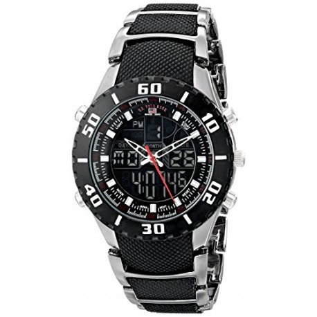 Sport Men's US8163EXL Analog-Digital Extra Long Gunmetal Bracelet Watch